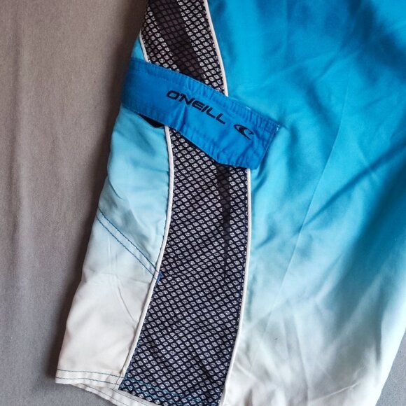 O'Neill board shorts men's size 32 blue with grey design - Picture 9 of 12